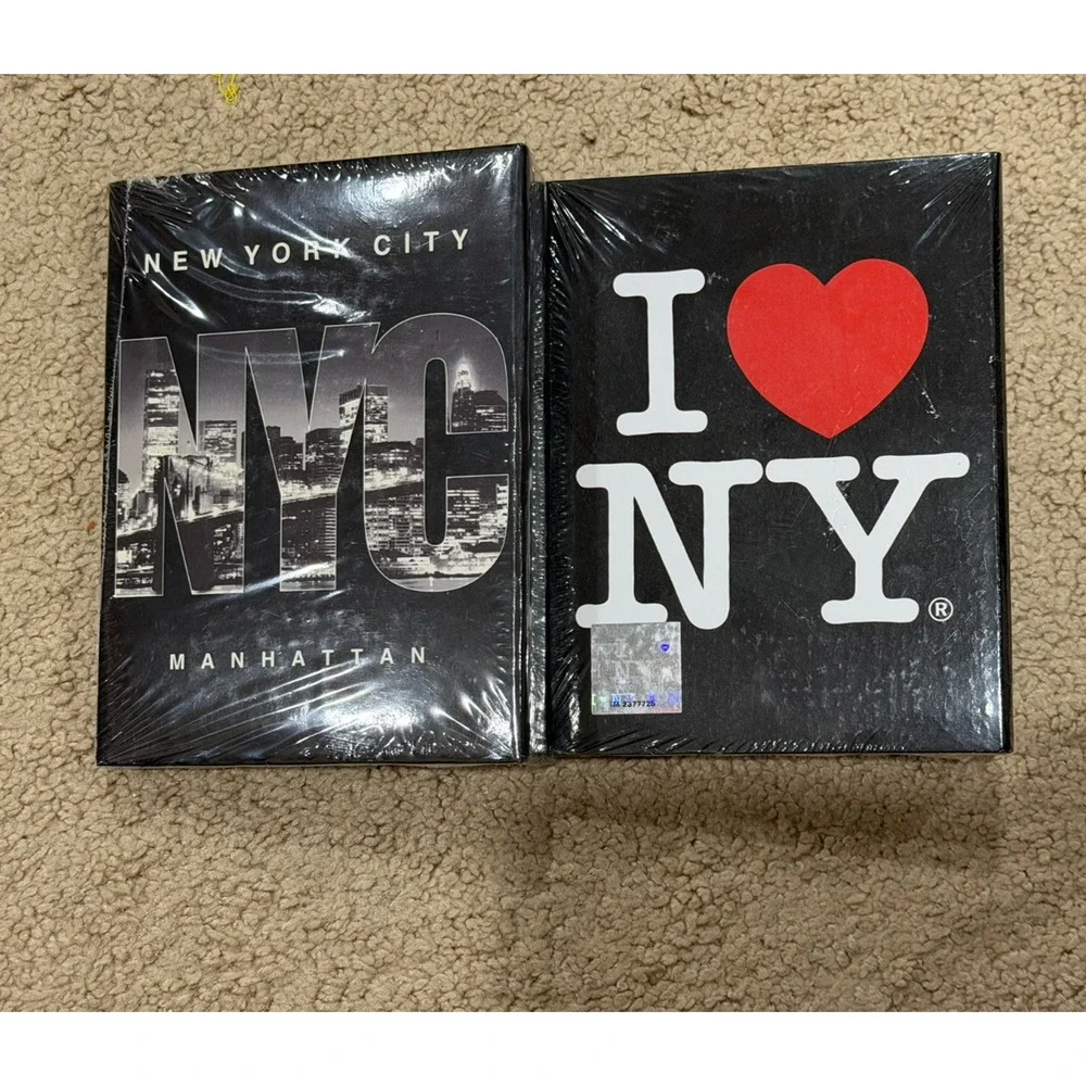 Lot 2x New York City I HEART I LOVE NY Photo Album NYC Sealed Tourist Souvenir